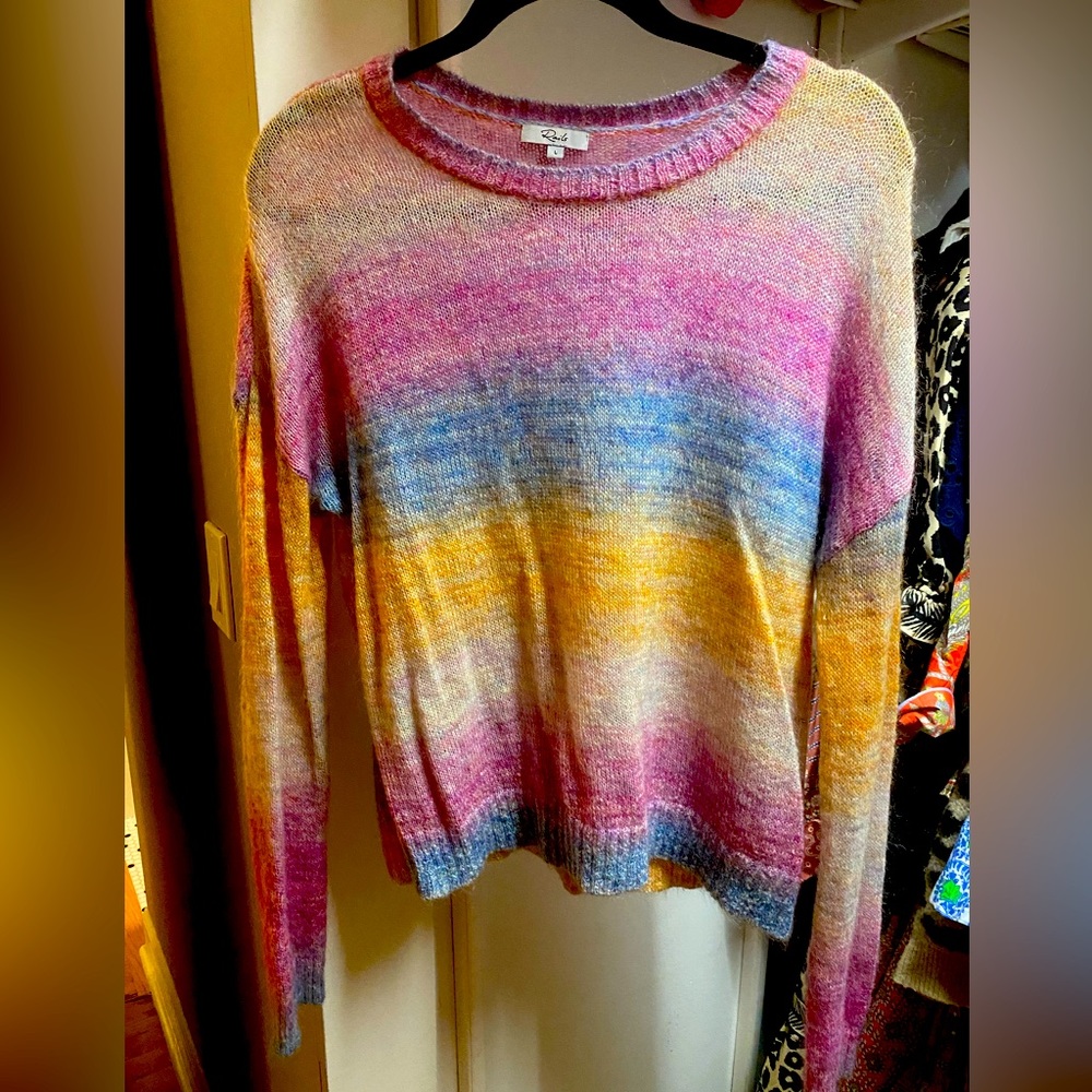 Adorable mohair rainbow sweater by Rails